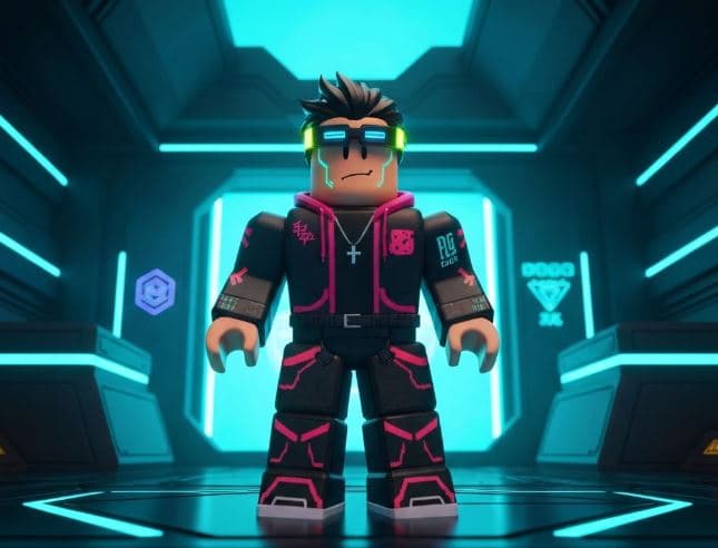 Exemple de personnage Roblox genere par Horenne Design avec intelligence artificielle
